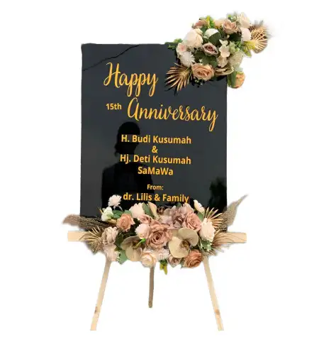 Papan Bunga Akrilik Gempeng